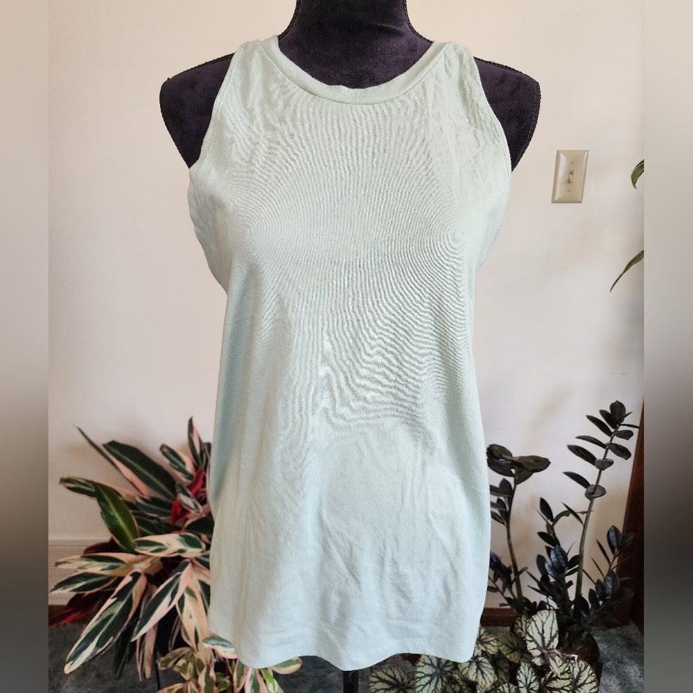 PINK tank top, light blue, medium